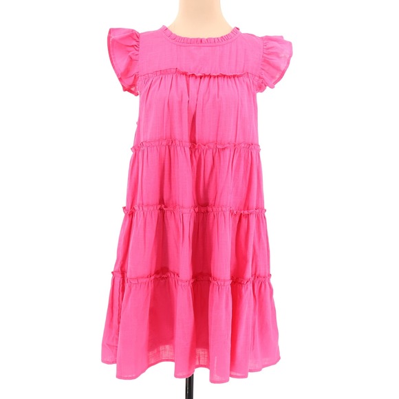 TwentyTen Dresses & Skirts - NWT TwentyTen Pink Babydoll Tiered Ruffle Dress Womens Coquette Vacation Size L